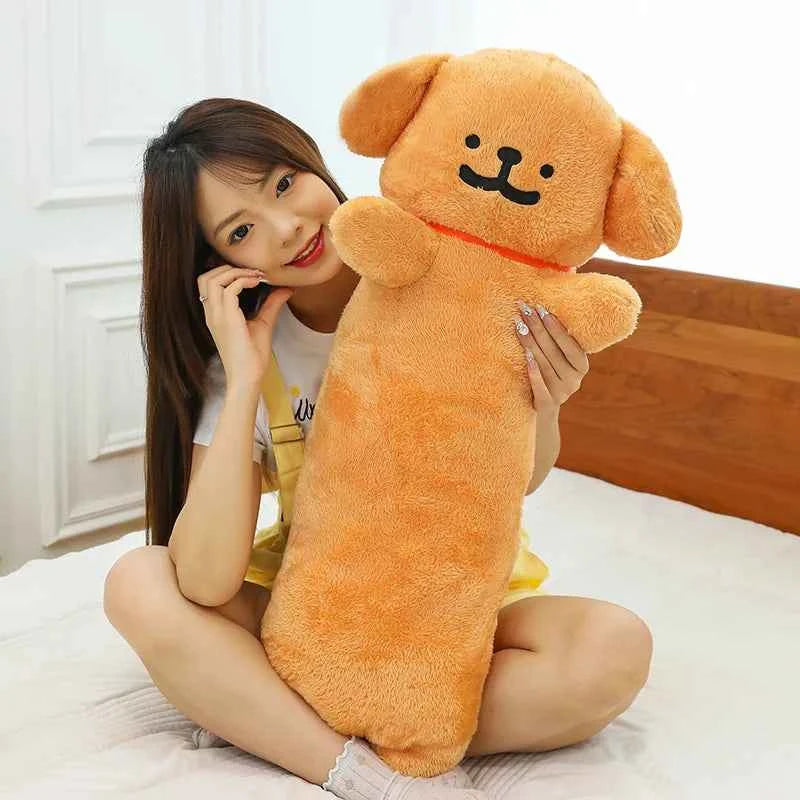 80/100cm Long Strip Kawaii Line Dog Doll Pillow Office Lunch Pillow Children'S Sleeping Foot Pillow Children'S Comfort Gift