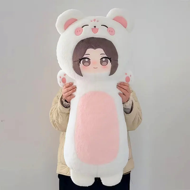 Oversized Fox Cosplay Plush Toy – Fluffy Long Stuffed Animal Body Pillow (80cm) A 31.5" (80cm)