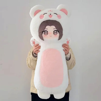Oversized Fox Cosplay Plush Toy – Fluffy Long Stuffed Animal Body Pillow (80cm) A 31.5" (80cm)