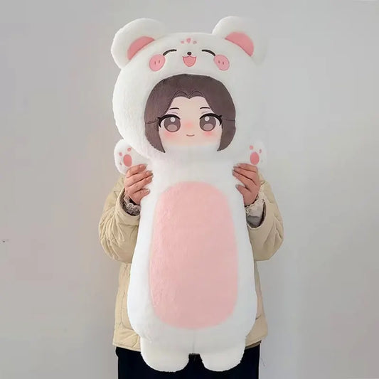 Oversized Fox Cosplay Plush Toy – Fluffy Long Stuffed Animal Body Pillow (80cm) A 31.5" (80cm)