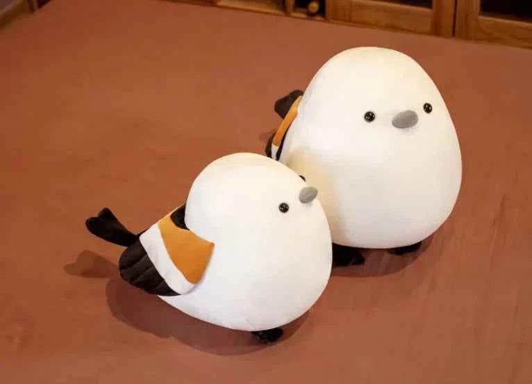 40cm Simulation Fat Round Sparrow Plush Toys Stuffed Lifelike Animal Doll Soft Bird Pillow Cute Gift for Girl