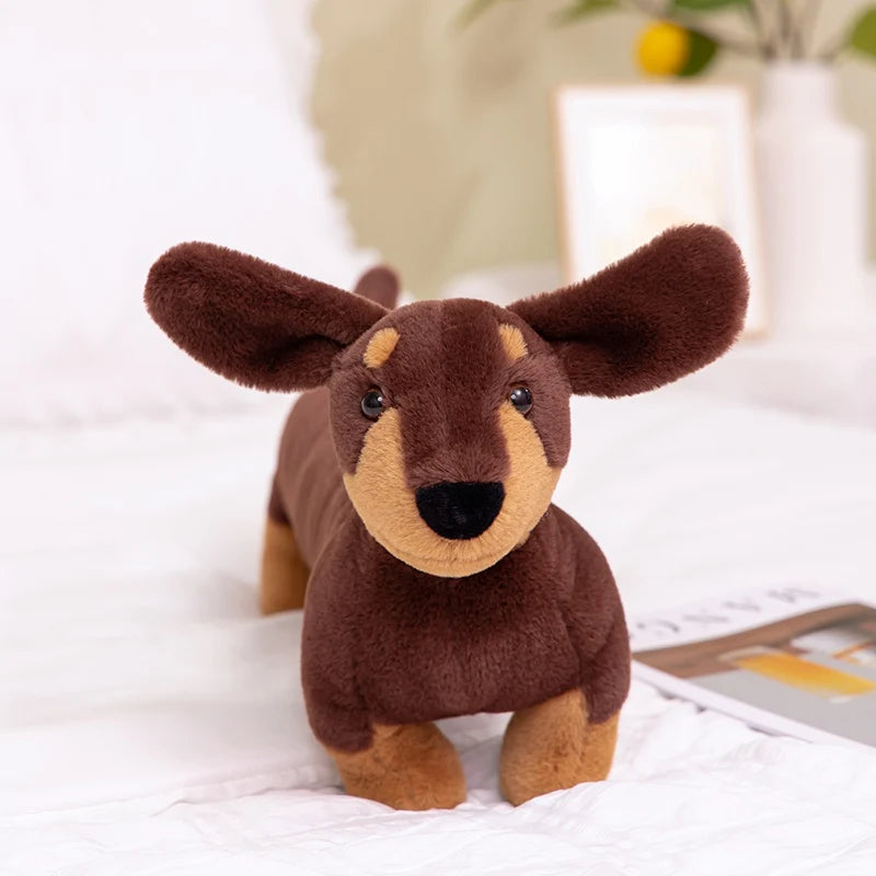Long Dachshund Plush Toy – Cute Dog Body Pillow Stuffed Animal Brown
