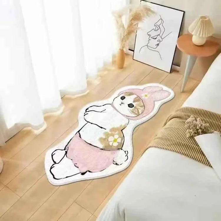 Cartoon Cat Carpet Plush Warm Bedside Blanket Cute Girlish JFYR lint-free 11