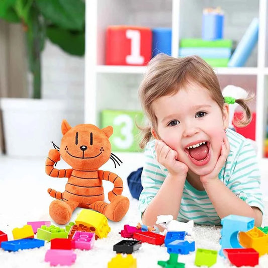 Dog Man Detective Dog Plush Toy - Fluffy PP Cotton Cartoon Baby Toy (8-10 Inches)