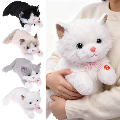 Kawaii Simulation Ragdoll Cat Plush Doll - Soft Lifelike Voiced Kitten Toy and Gift in 11 Colors, 40cm