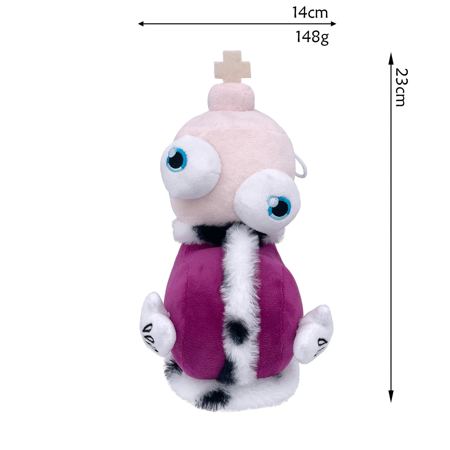 Digital Circus Character Plush Toy – Soft Stuffed Rabbit & Clown Doll Seated Queen 8.7"-9.8" (22-25cm)