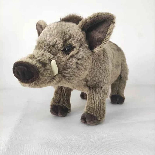 Lifelike African Wild Boar Plush Toy (14 in) - Frightening Pig Stuffed Animal Doll Gift