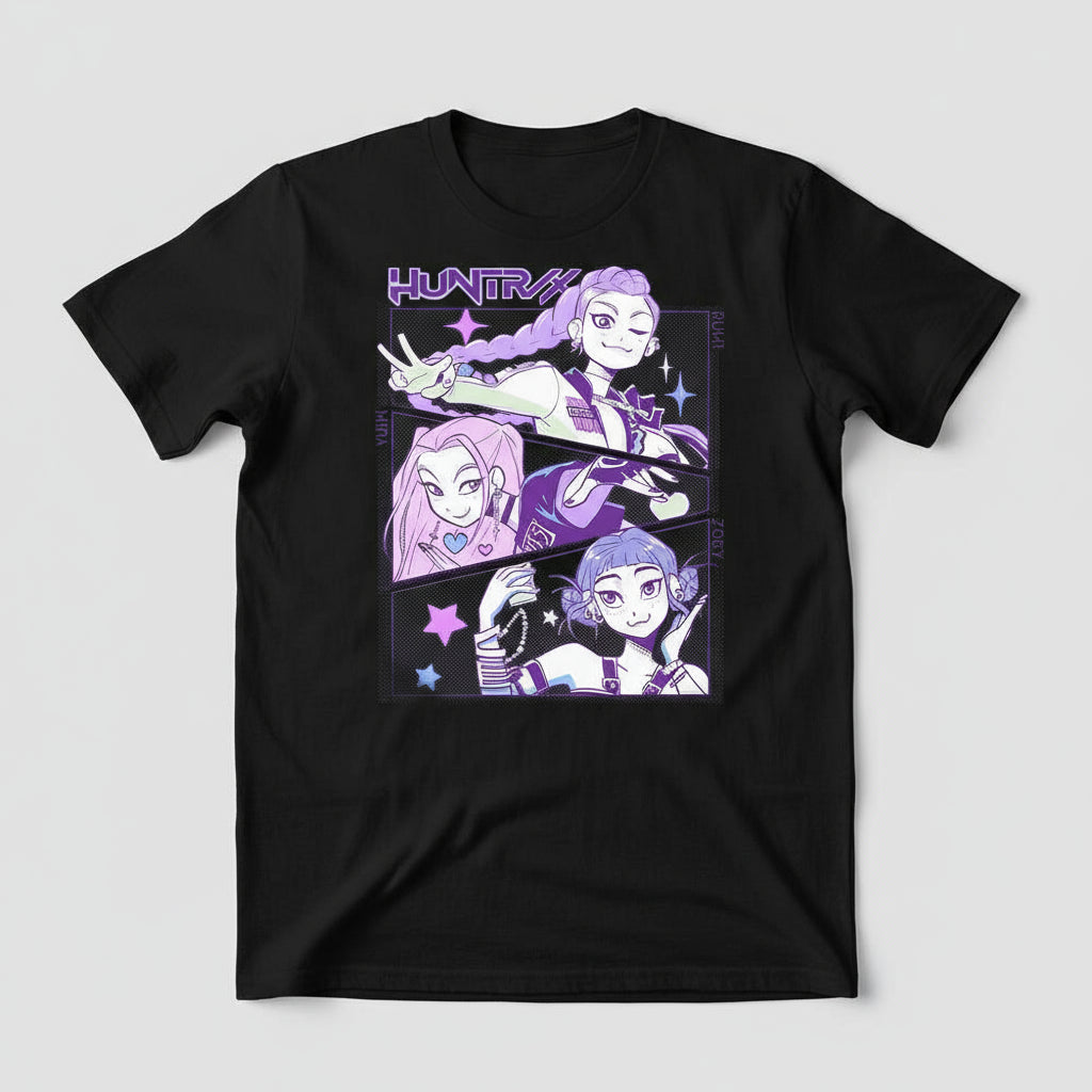 Kpop Demon Hunter T-shirt Summer New HD Tiger Print Pure Cotton Breathable T-shirt for Men and Women Round Neck Casual Soft Top