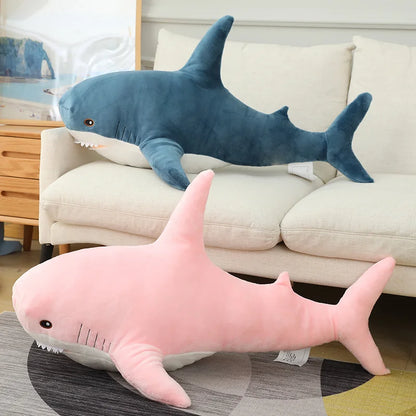 Colorful Shark Plush Toy – Soft Stuffed Animal Pillow