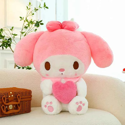 Sanrio Plushies Toys 30/45/60cm Kuromi Cinnamonroll Hearts Series Stuffed Plush Dolls Cute Soft Plushy Christmas Gifts For kids