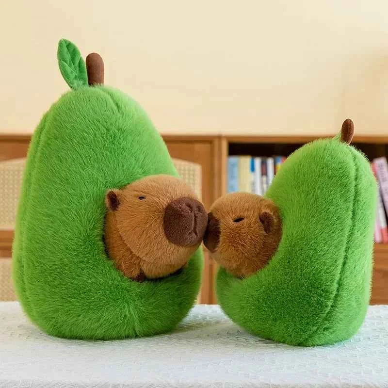 35cm ***Hut Plush Capibala Doll Soft Animal Avocado Mouse Plush Toys Avocado Doll Children's and Girls' Gift Capybara Pillow