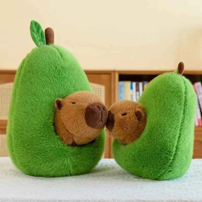 35cm ***Hut Plush Capibala Doll Soft Animal Avocado Mouse Plush Toys Avocado Doll Children's and Girls' Gift Capybara Pillow