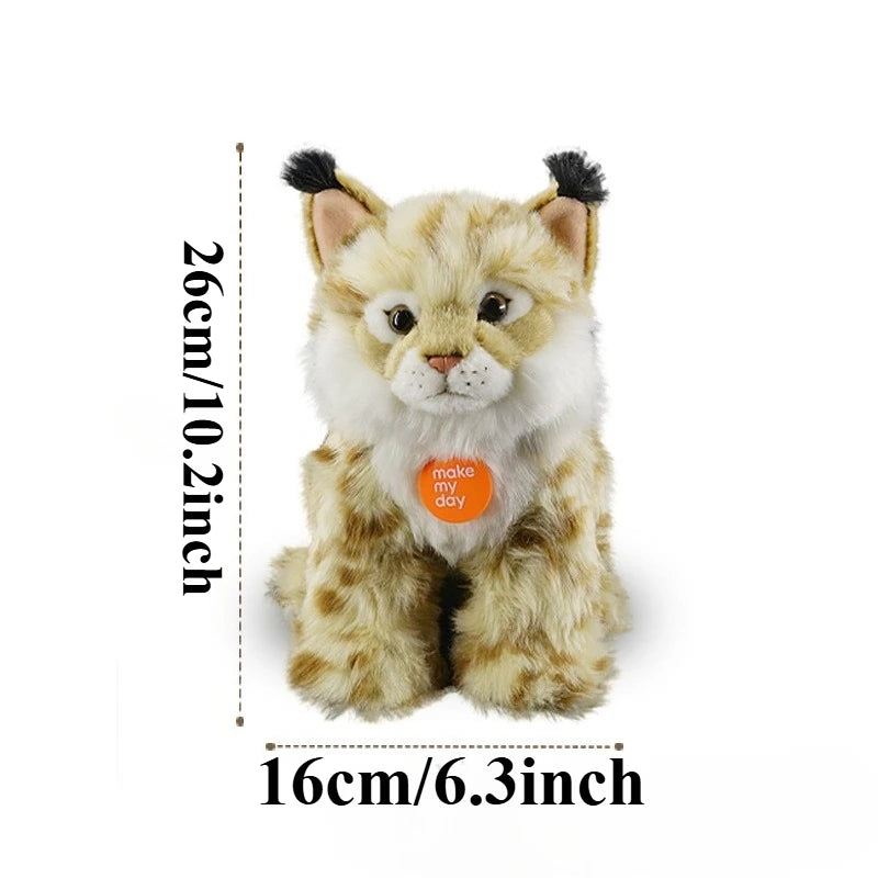 Realistic Lynx Plush Toy – Soft Bobcat Stuffed Animal Lynx- 9.8" (25cm)