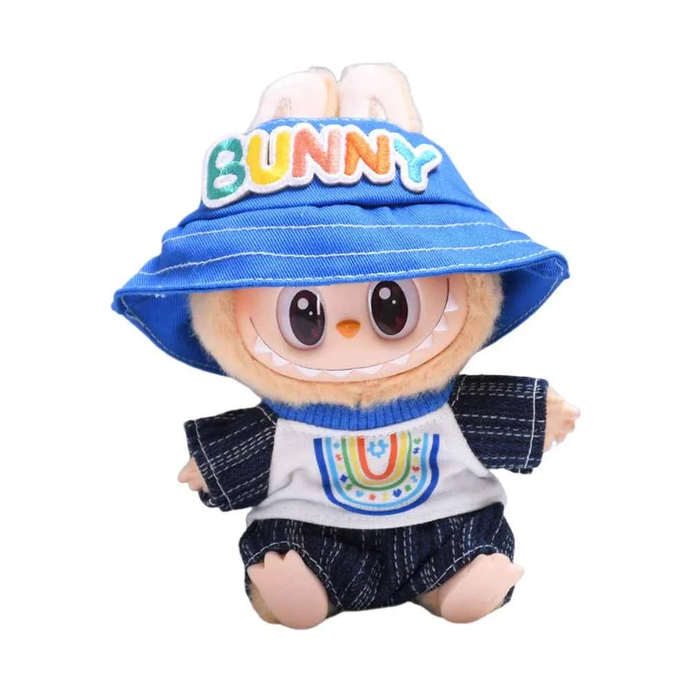 For Labubu 15-17cm V1 v2 Clothes Outfit Sitting Clothes Cute Sweater Hat Outfit Accessories Fashion Dolls Accessories No Dolls