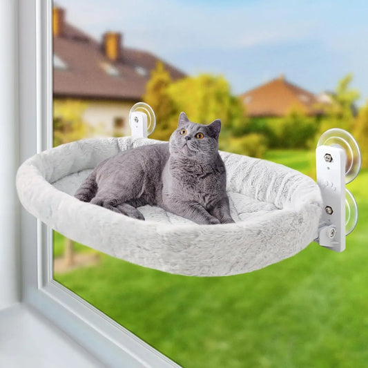 Cat Hammock Window Habitat Cat Sunbathing Glass Hanging Suction Cup Balcony Pet Nest Foldable Pet Bed Cat Supplies Accessories Grey cat nest