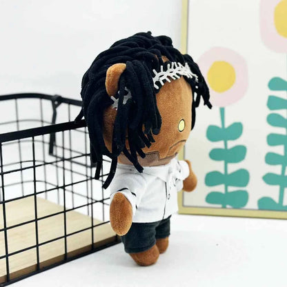 Hello Kitty Kendrick Lamar Plush Doll (9.84 inches) - Curly Hair Figure Stuffed Toy