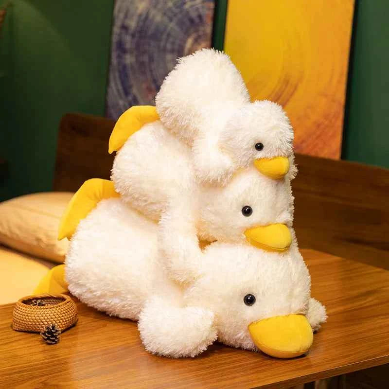 Cute Cartoon Anime Party Pose Yellow Duck Stuffed