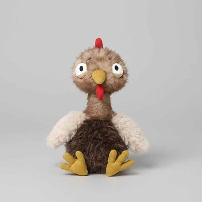 Fluffy Chicken Plush Toys Cute Farmyard Animal White Turkey 30cm (11.8")
