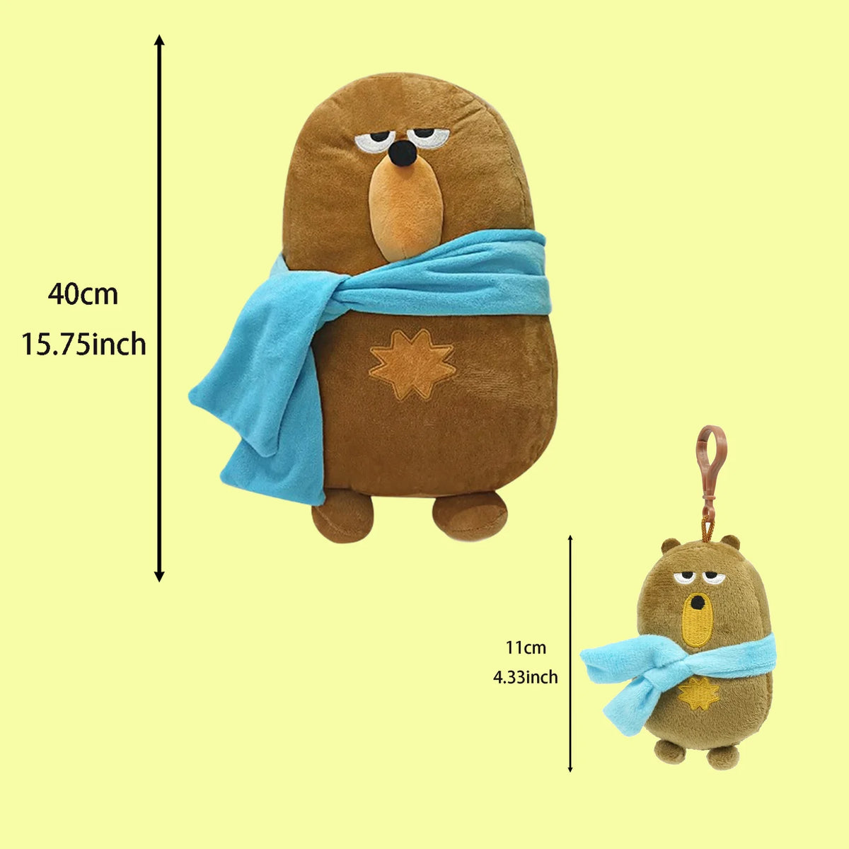Kawaii Owl and Scarf Bear Plush Collection - Soft Stuffed Animal Dolls and Room Cushion Gift, 26 Styles G-2pcs