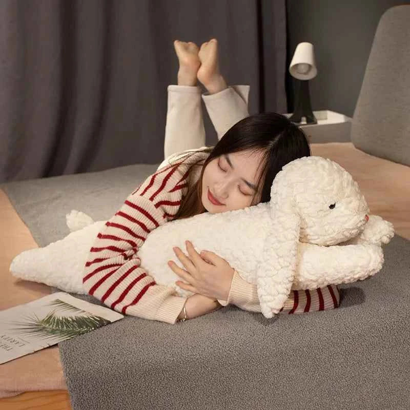 Kawaii Long Gaint Curly Animal Bunny Plush Pillow Doll Bear