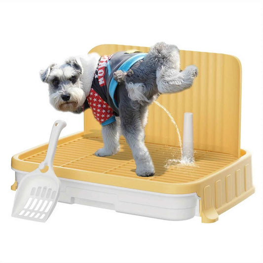Indoor Dog Potty Training Tray – No Leak Design with High Protection Wall Yellow