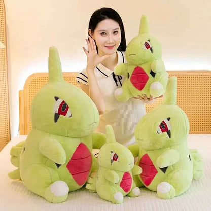 Kawaii Green Dino Anime Plush Toy – Soft Stuffed Cartoon Dinosaur Pillow (35–70cm)