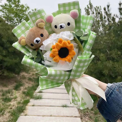 New Anime Rilakkuma Plush Doll Bouquet (12.6-13.8 in) - Stuffed Animals Gift