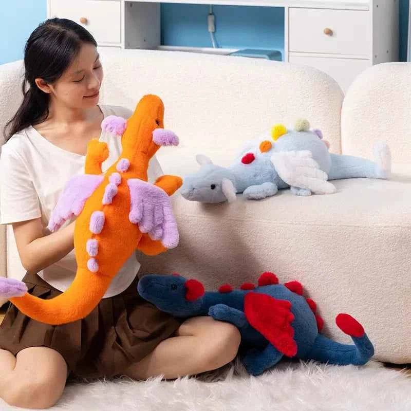 Colorful Little Flying Dragon Plush Toy – Soft Dragon Stuffed Animal