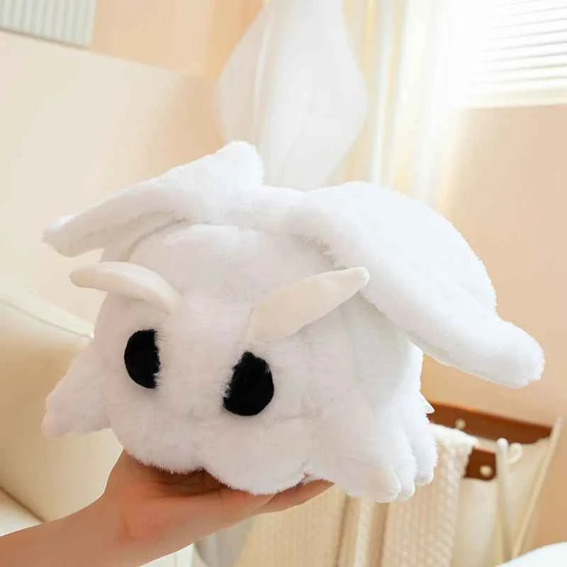 Kawaii White Moth Plush Doll - Soft Stuffed Night Butterfly Pillow Toy and Gift, 26cm