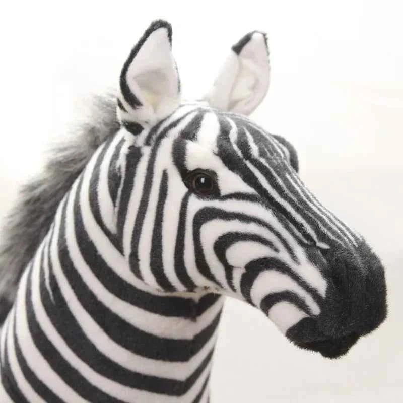 Standing Zebra Plush Toy – Giant Realistic Zebra Stuffed Animal