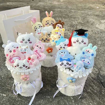 Hot Chiikawa/Usachi/Little Eight Plush Doll Bouquet - Creative Best Friends Gift