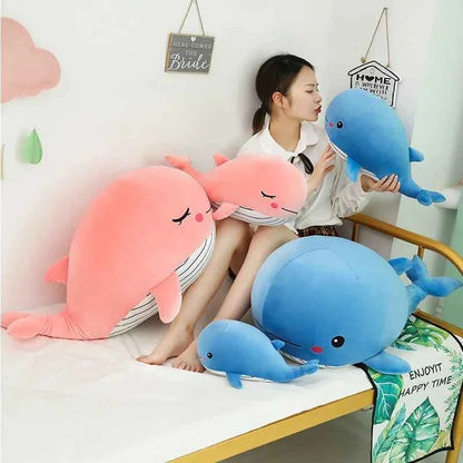 Cute Whale Plush Toy – Soft Ocean Animal Stuffed Pillow
