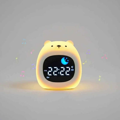 Kawaii Puppy Sleep Training Alarm Clock (3.9 in) - Cute Touch Night Light for Kids