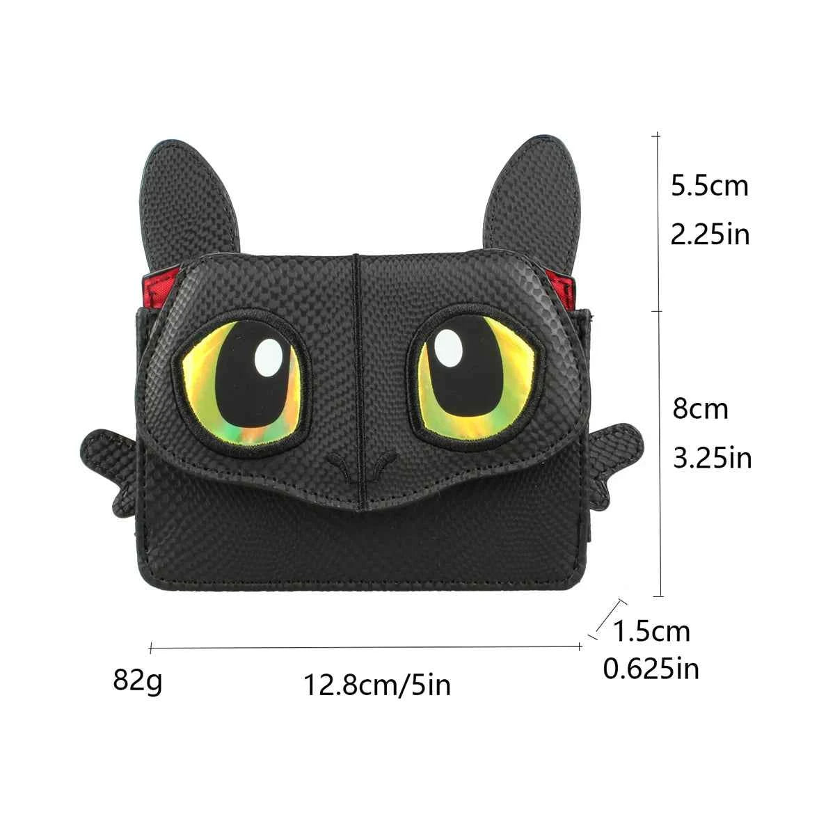 Kawaii 3D Dragon Animal Wallet (4.9 in) - Cute Women's Coin Purse & Keychain Bag