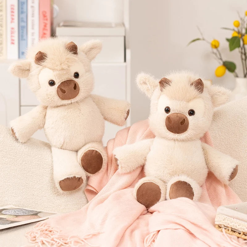 Highland Cattle Plush Toy – 17.7" (45cm) Soft Cow Plush Doll