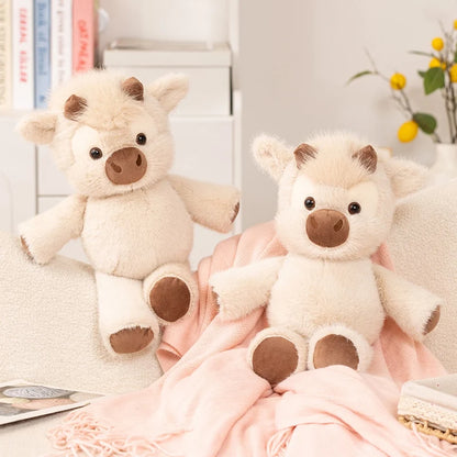 Highland Cattle Plush Toy – 17.7" (45cm) Soft Cow Plush Doll