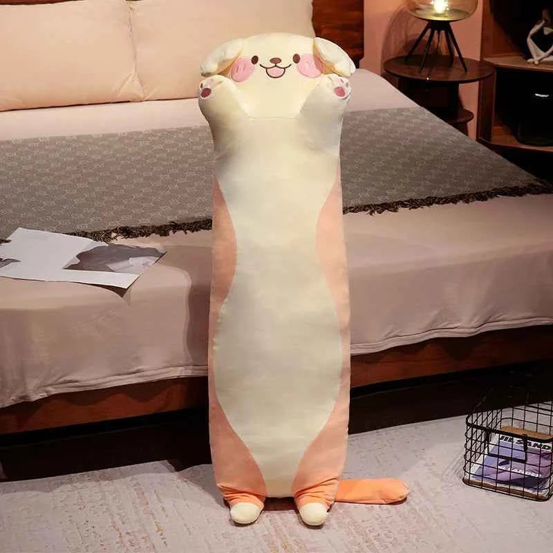 Giant Long Cat Plush Toy (35.4/43.3 in) - Cylindrical Animal Bolster Sleeping Pillow Gift