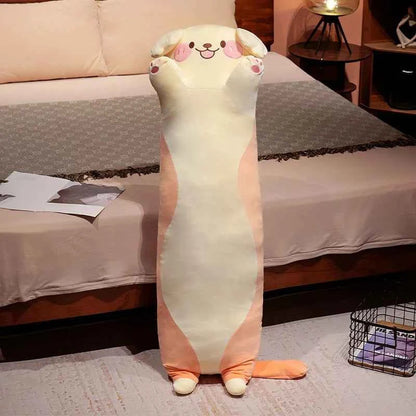 Giant Long Cat Plush Toy (35.4/43.3 in) - Cylindrical Animal Bolster Sleeping Pillow Gift