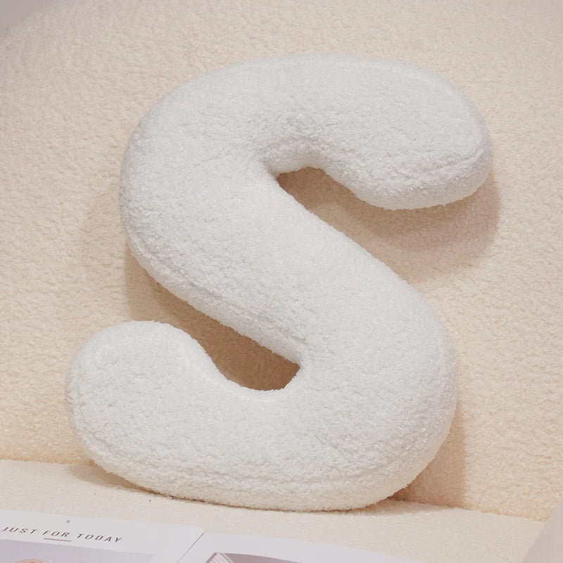 Kawaii English Letter Plush Pillow – Soft Stuffed Alphabet Sofa Cushion & Kids Learning Toy (A–Z + Heart) S