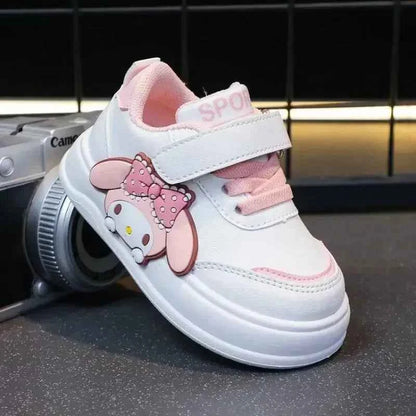 Girl White My Melody Cartoon Sneakers - Anti Slip Soft Bottom Child Sports Shoes