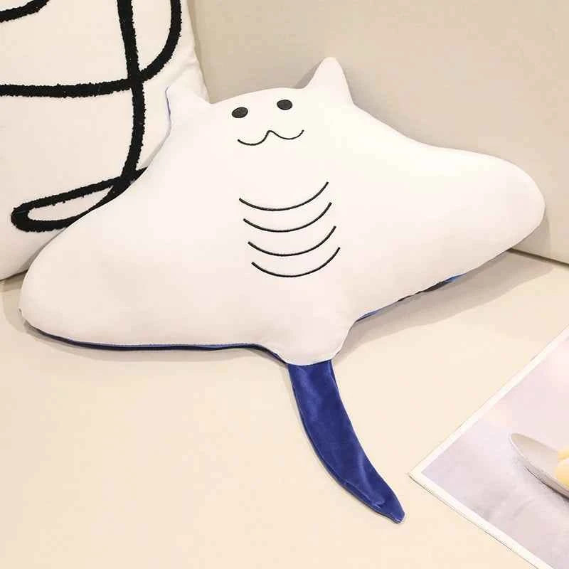 Giant Manta Ray Plush Toy – Kawaii Sea Animal Stuffed Pillow