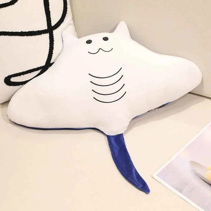 Giant Manta Ray Plush Toy – Kawaii Sea Animal Stuffed Pillow