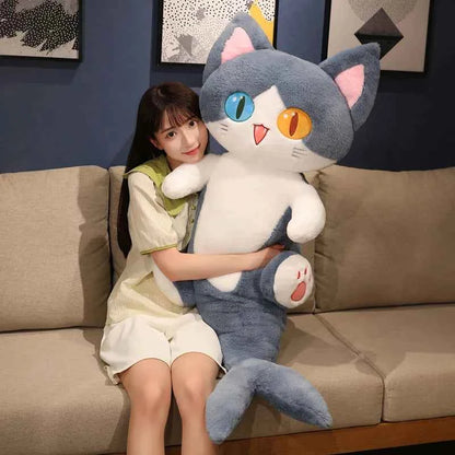50-135cm Kawaii Transform Blue Shark Cat Plush Toys Stuffed Cute Cat Doll Animal Pillow Soft Cartoon Cushion Kids Christmas Gift