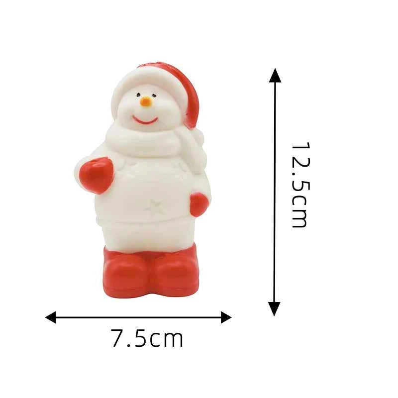 Cute LED Christmas Night Light (5.0 in) - Santa/Snowman Bedside Holiday Ornament