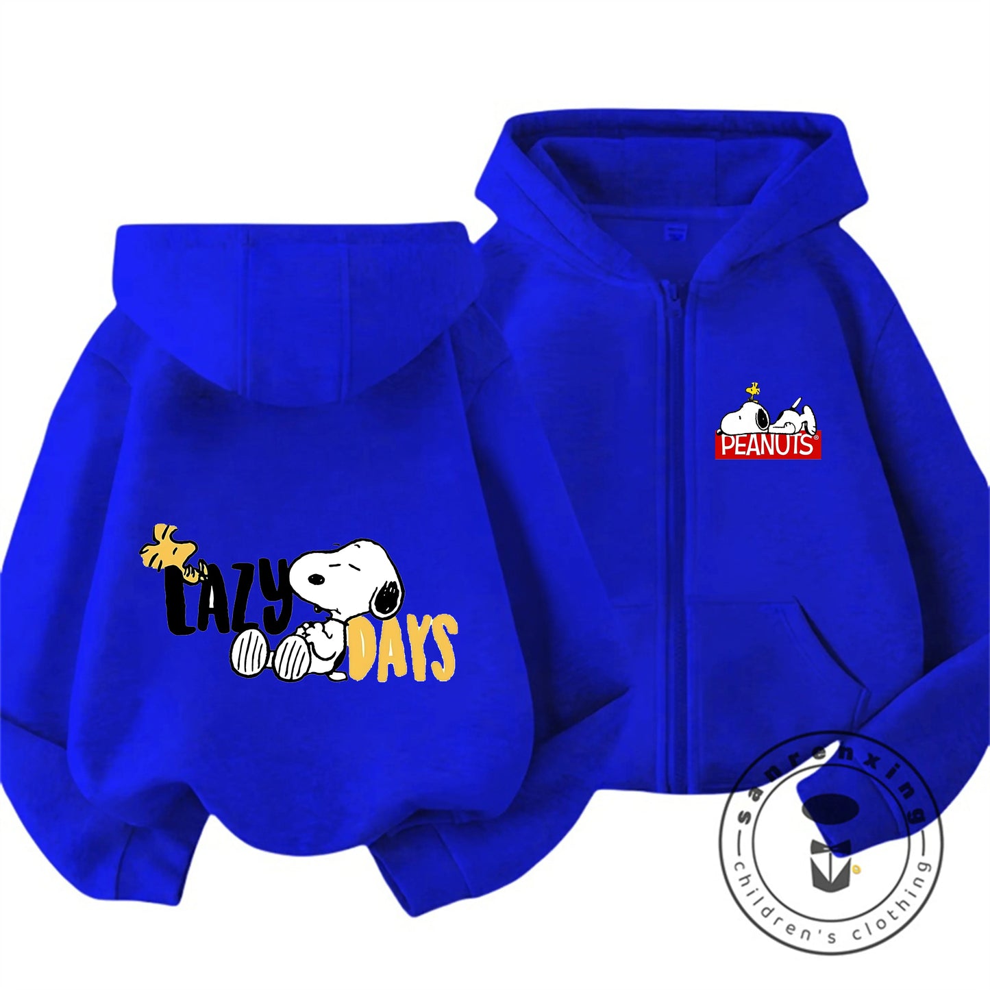 Snoopy Kids Zip-Up Hoodie – Cute Cartoon Winter Sweatshirt 9