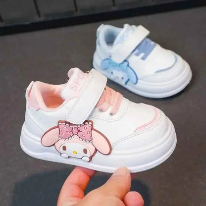 Girl White My Melody Cartoon Sneakers - Anti Slip Soft Bottom Child Sports Shoes