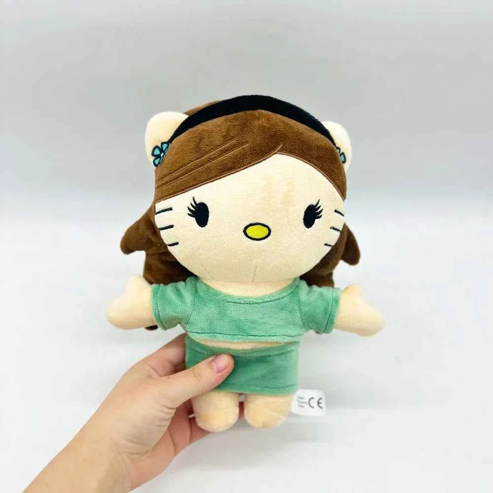 Hello Kitty Ariana Grande Plush Doll (9.45 inches) - Cute Green Dress Figure Stuffed Toy