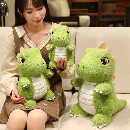 25/35/45CM Cute Green Dinosaurs Plush Toy Soft Stuffed Animal Doll Soothing Accompanying For Bedroom Christmas Gifts
