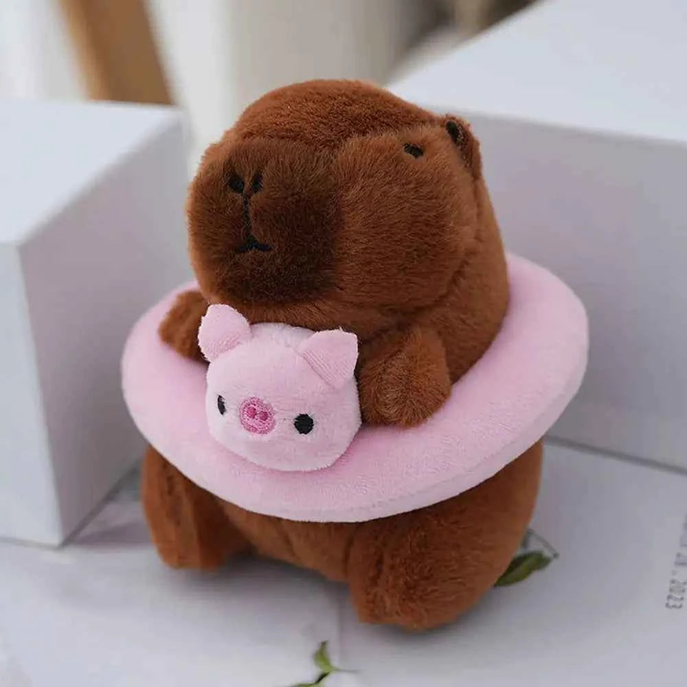 Cute 12cm Capybara Plush Toy: Hoodie, Wings & Keychain/Pendant Gift