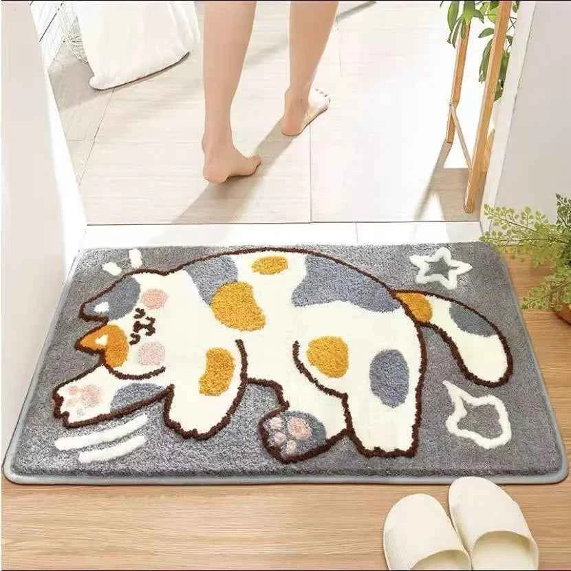 Cute Rabbit Carpet Bathtub Carpet Non-Slip Absorbent Mat To FYR4